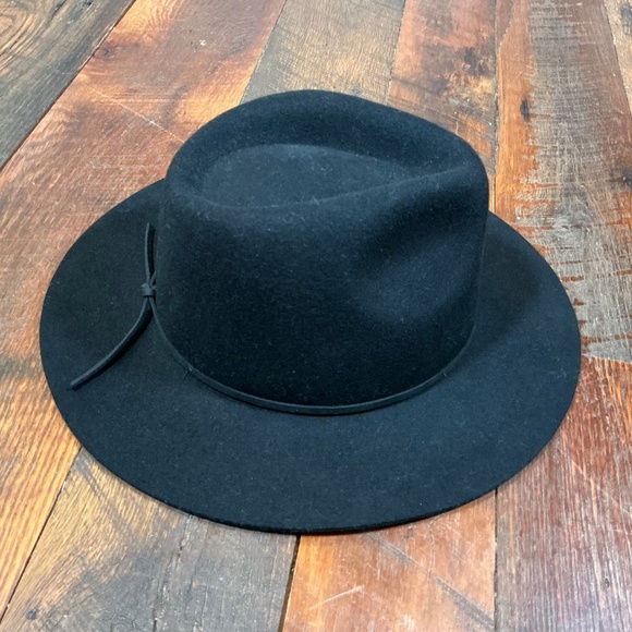 Brixton Wesley Black Wool Fedora | M (58cm) - Picture 2 of 9